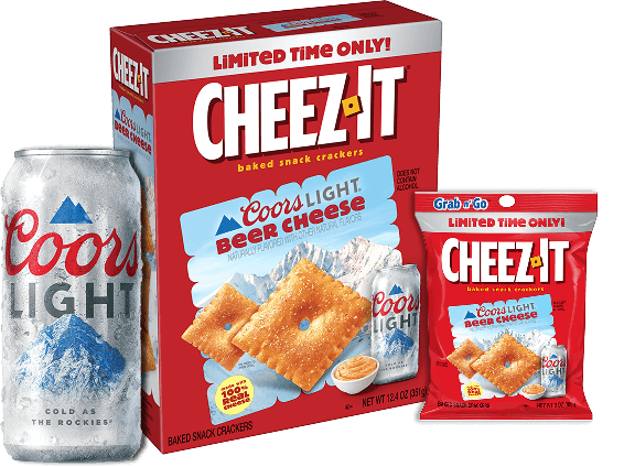Cheez-It Coors Light product package